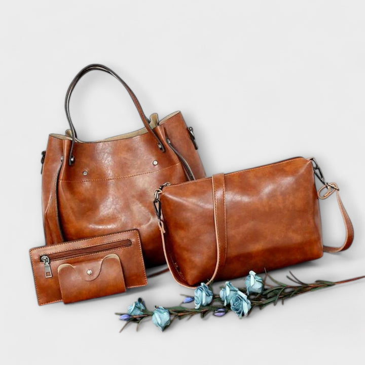 Janine | Neliosainen vintage-laukkusetti