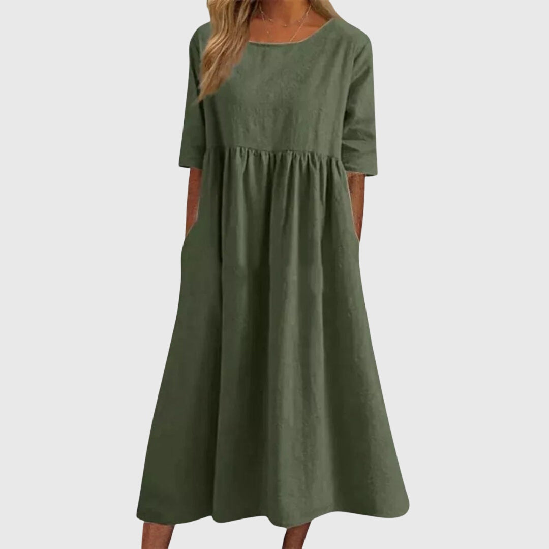 Sandra | Tyylikäs lyhythihainen mekko