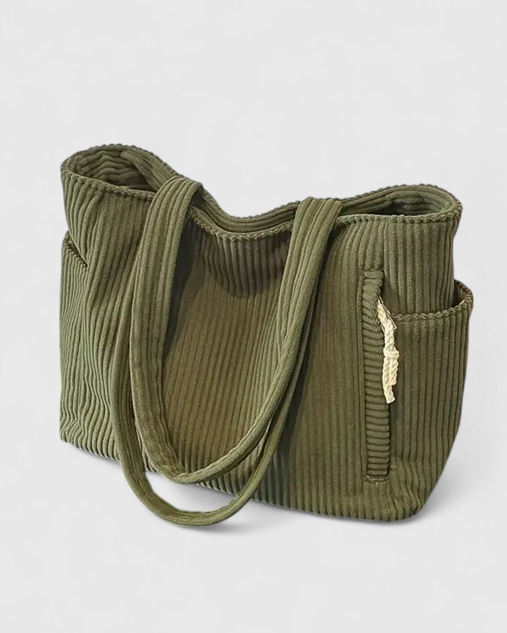 Silvia | Ylellinen ribbed-laukku trendikkäillä nyörinyksityiskohdilla