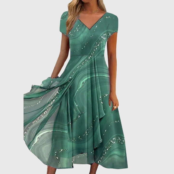 Astrid | Laskeutuva midimekko