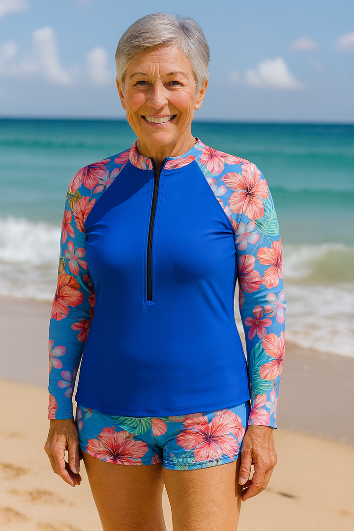 SereniSea Swimwear | UV-suoja rash-setti – aurinkoturvallinen tyylikkyys, koko päivän helppous