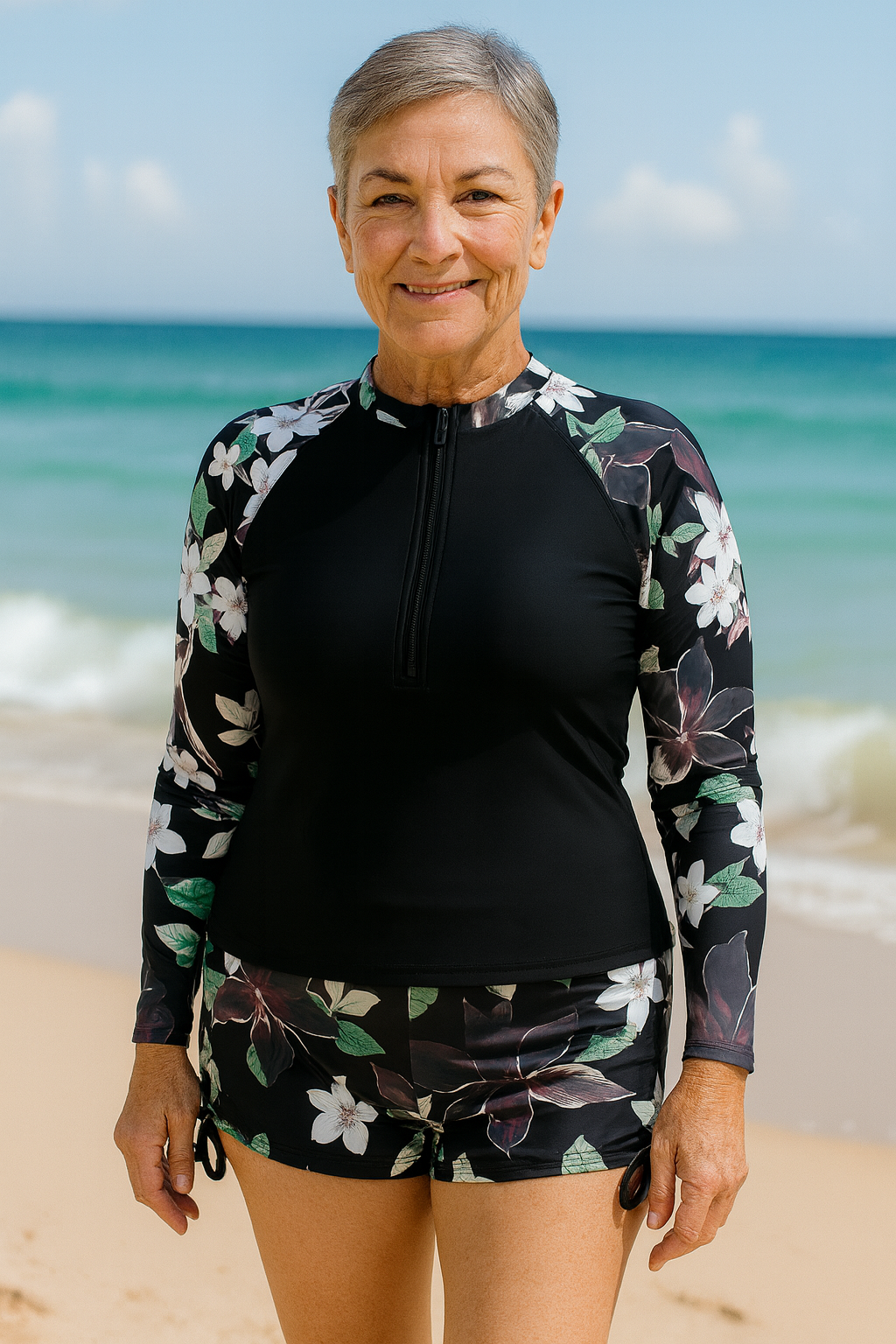 SereniSea Swimwear | UV-suoja rash-setti – aurinkoturvallinen tyylikkyys, koko päivän helppous