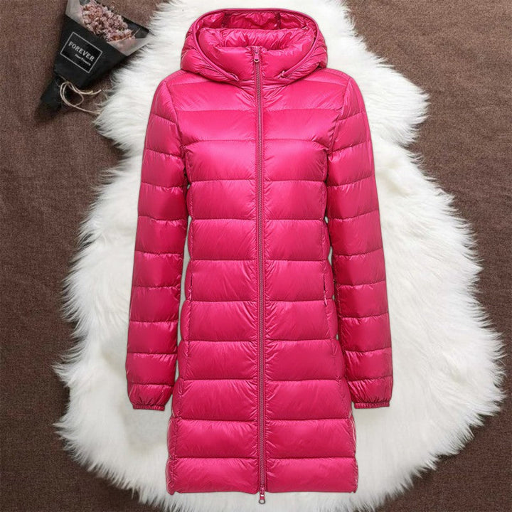 LONG DOWN JACKET | VAALEANPUNAINEN