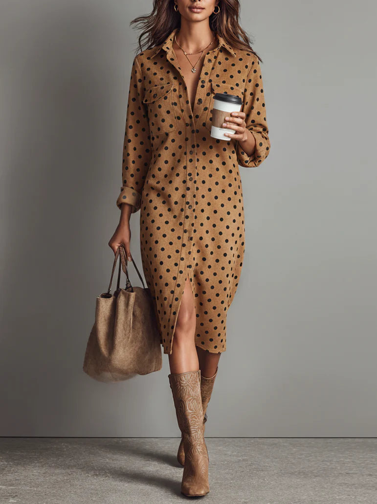Claudia | Pilkullinen midimekko