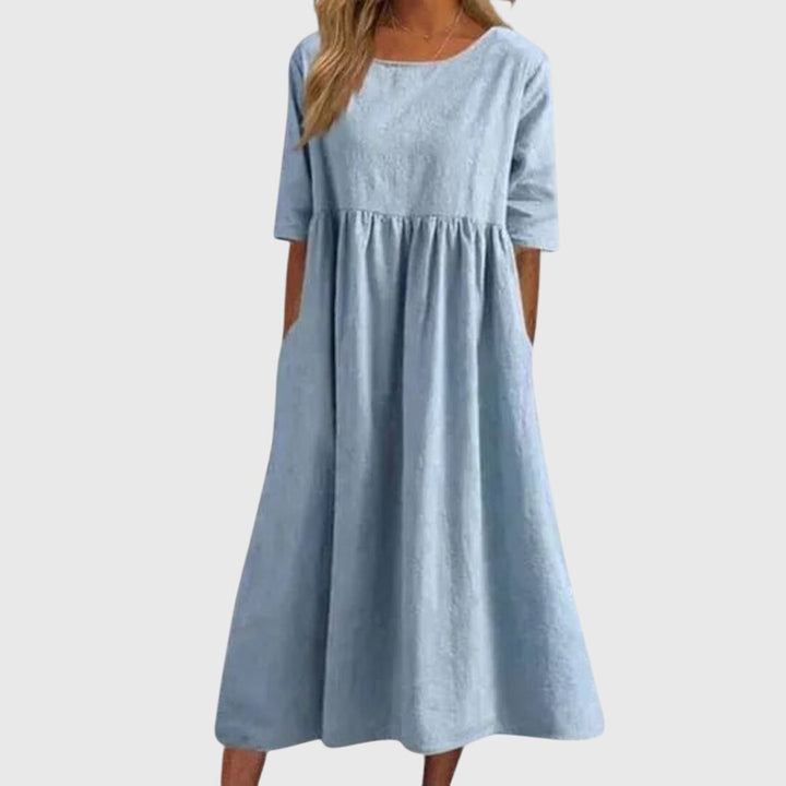 Sandra | Tyylikäs lyhythihainen mekko