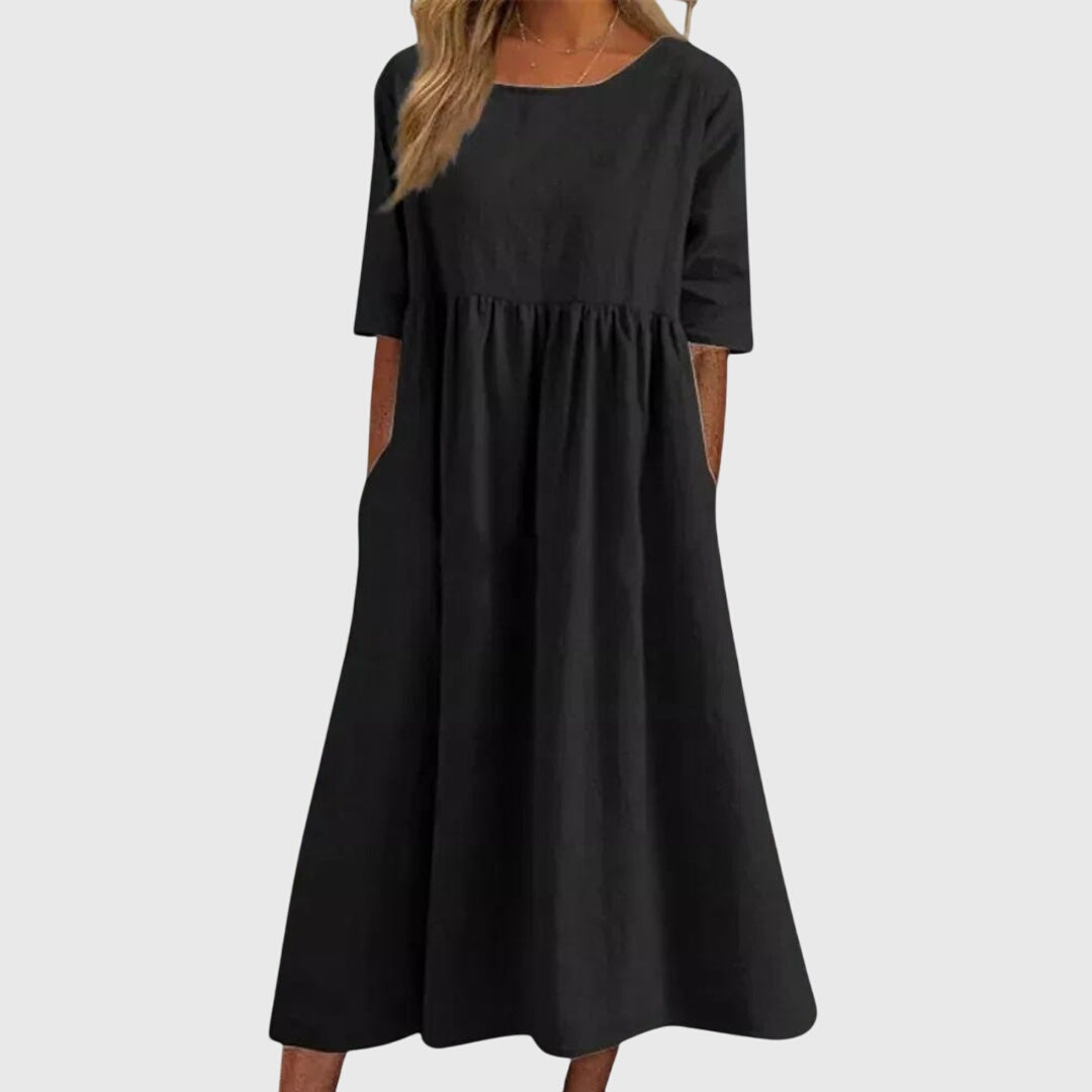 Sandra | Tyylikäs lyhythihainen mekko