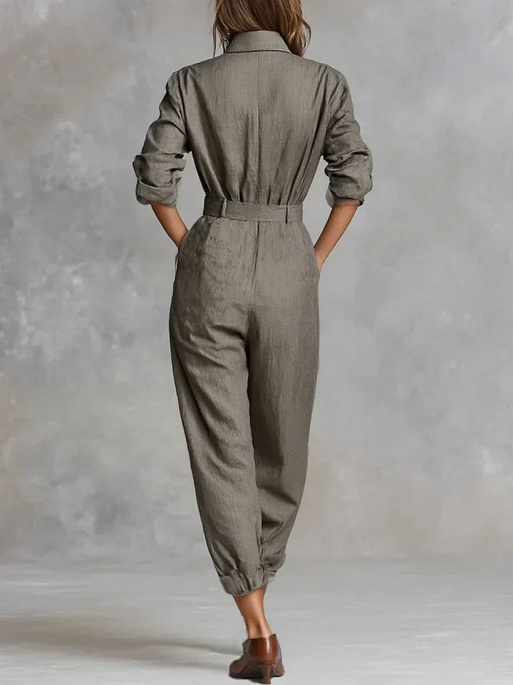 Megan | Pellava-puuvillajumpsuit