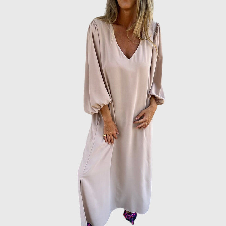 Imke | Pitkä boho-mekko taskuilla