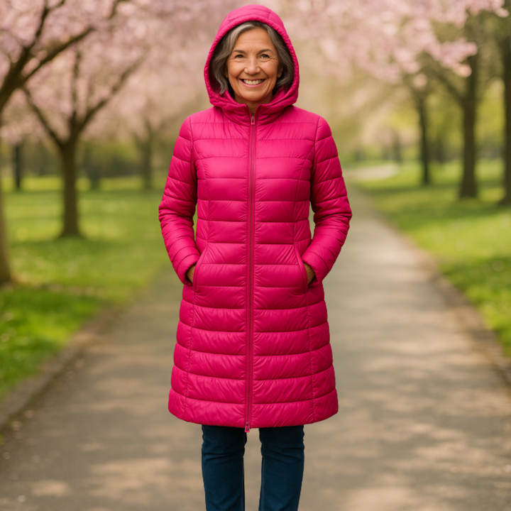 LONG DOWN JACKET | VAALEANPUNAINEN