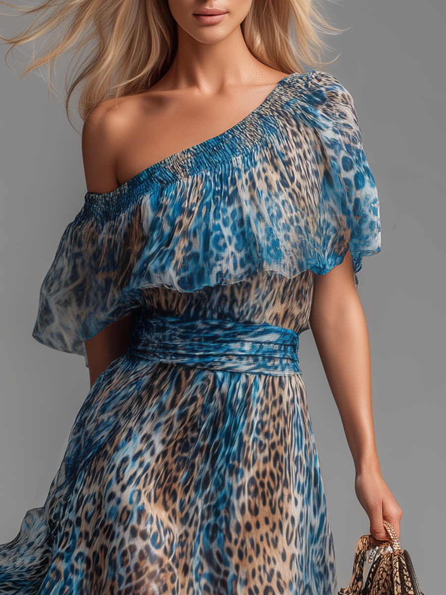 Selvaggia – Leopardikuvioinen maksimekko