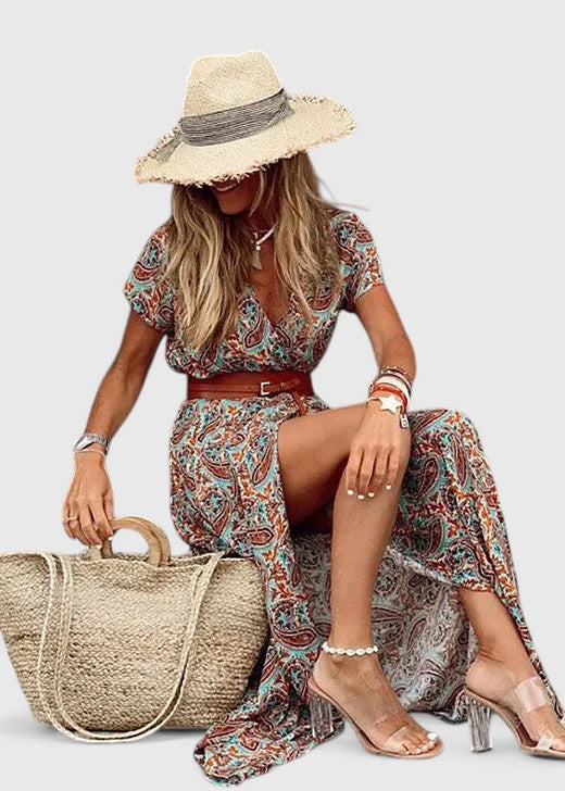 Caroline | Tyylikäs boho-maksimekko
